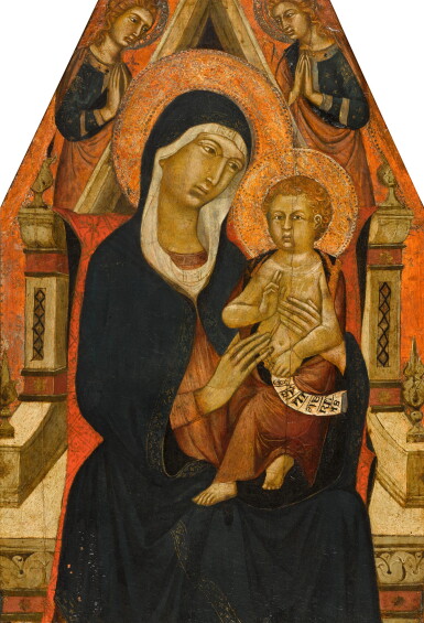 View full screen - View 1 of Lot 162. Madonna and Child enthroned with Angels in Adoration.