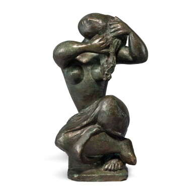 View full screen - View 1 of Lot 818. Femme se coiffant.