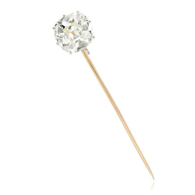 View full screen - View 1 of Lot 10. Diamond stick pin, late 19th century.