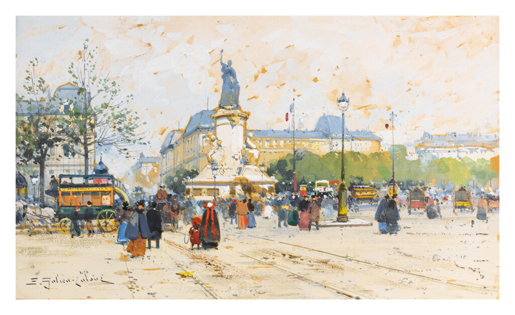 View full screen - View 1 of Lot 1103. EUGÈNE GALIEN-LALOUE | LA PLACE DE LA RÉPUBLIQUE.