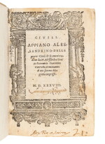 Appianus Alexandrinus, Delle guerre civili & esterne, Venice, 1538, later vellum