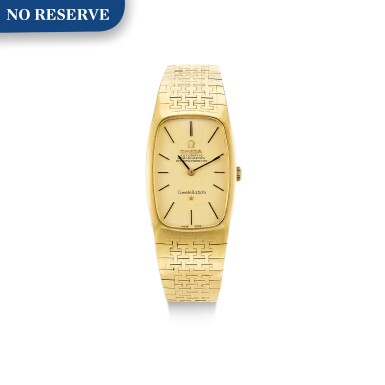 View full screen - View 1 of Lot 8200. OMEGA | CONSTELLATION, REFERENCE 153'029 A YELLOW GOLD BRACLET WATCH, CIRCA 2000.