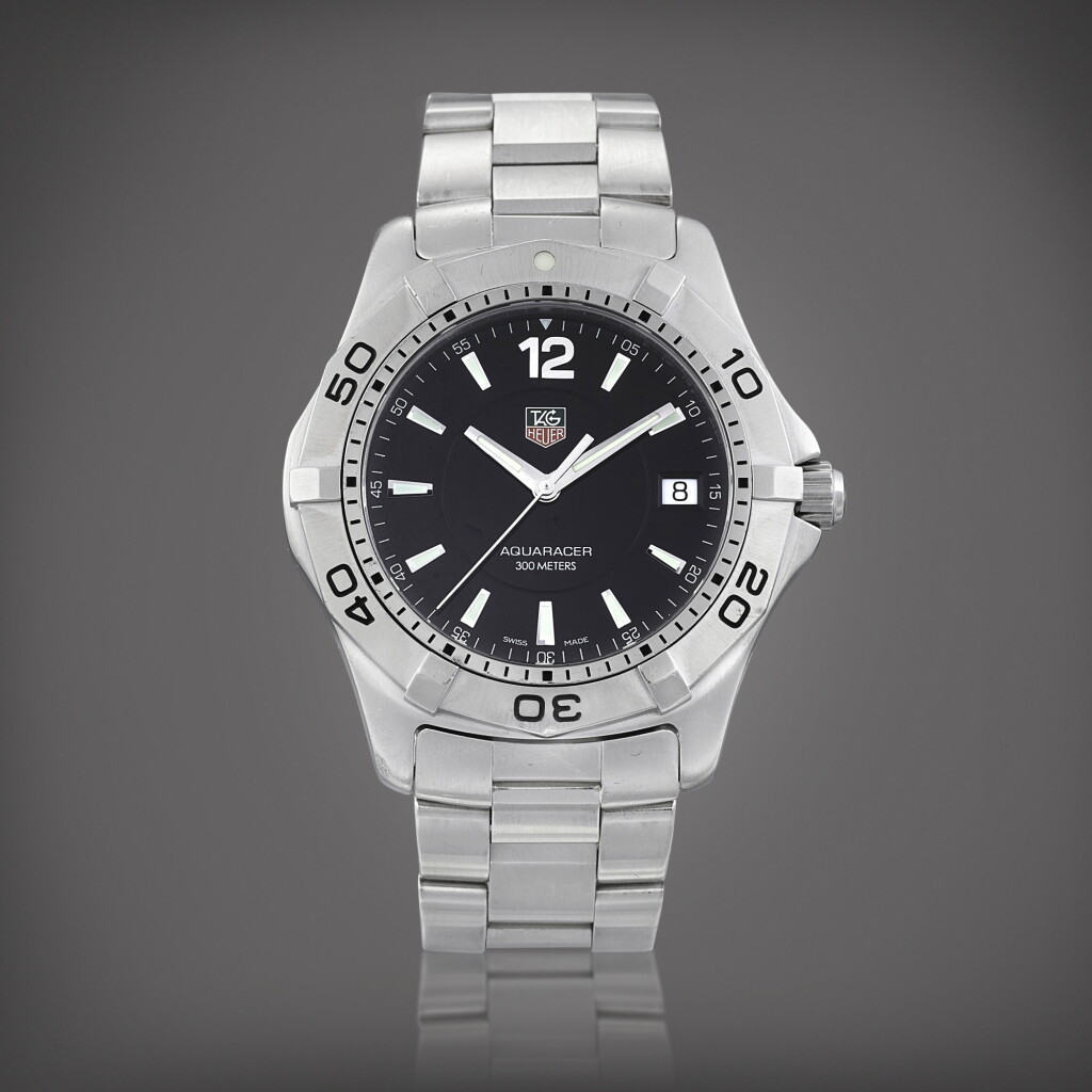 View full screen - View 1 of Lot 951. Aquaracer, Reference WAF1110 | A stainless steel wristwatch with date and bracelet, Circa 2005 | 泰格豪雅 | 競潛系列 型號WAF1110 | 精鋼鏈帶腕錶,備日期顯示,約2005年製.