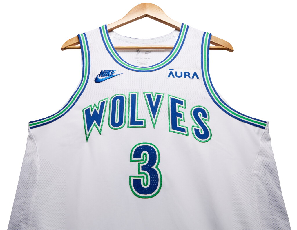 View full screen - View 1 of Lot 17. Jaden McDaniels Minnesota Timberwolves 2023-2024 Game Worn Classic Edition Jersey | Matched to 2 Games.
