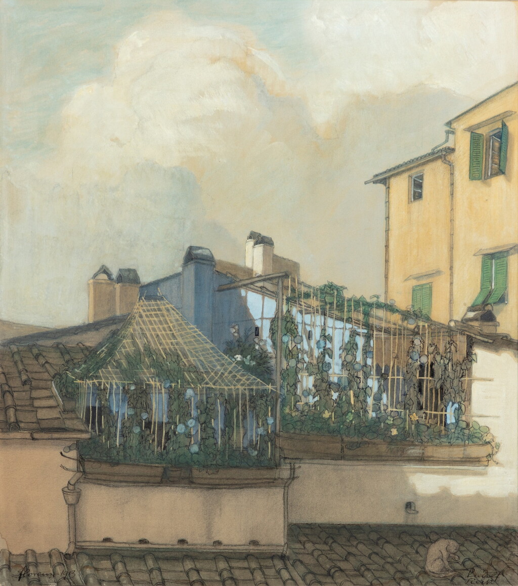 View full screen - View 1 of Lot 198. The roofs of Florence | Les toits de Florence.