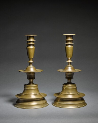 View full screen - View 1 of Lot 213. Pair of Important Tudor Candlesticks.