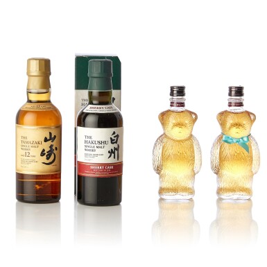 View full screen - View 1 of Lot 5087. Suntory, Hakushu & Yamazaki Mixed Lot NV (2 BT18. 2 BT10).