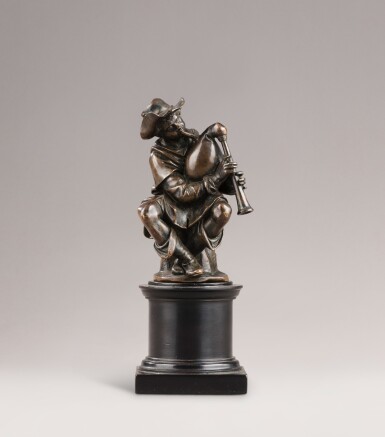View full screen - View 1 of Lot 14. Bagpipe Player | Joueur de cornemuse .