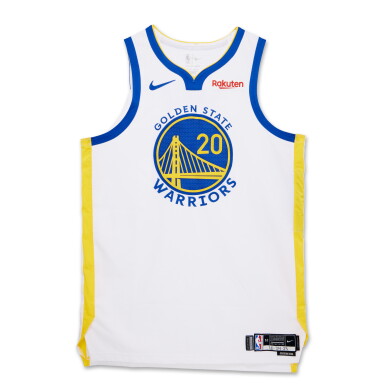 View full screen - View 1 of Lot 111. Dario Saric Golden State Warriors 2023-2024 Kia NBA Tip-Off Game Worn Association Edition Jersey | Matched to 3 Games.