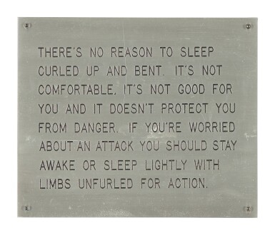 View full screen - View 1 of Lot 198. JENNY HOLZER | UNTITLED (FROM THE LIVING SERIES) .