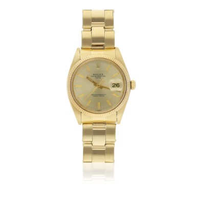View full screen - View 1 of Lot 149. ROLEX | REF 1503 DATE, A YELLOW GOLD AUTOMATIC WRISTWATCH WITH DATE AND BRACELET CIRCA 1979.