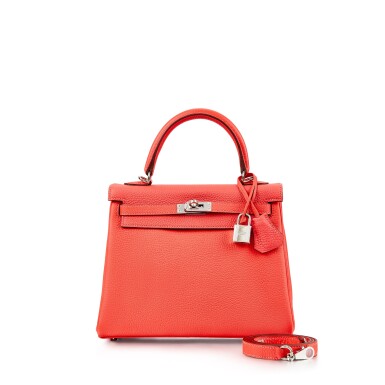 View full screen - View 1 of Lot 8360. Rouge Pivoine Togo Retourne Kelly 25 Palladium Hardware, 2015.