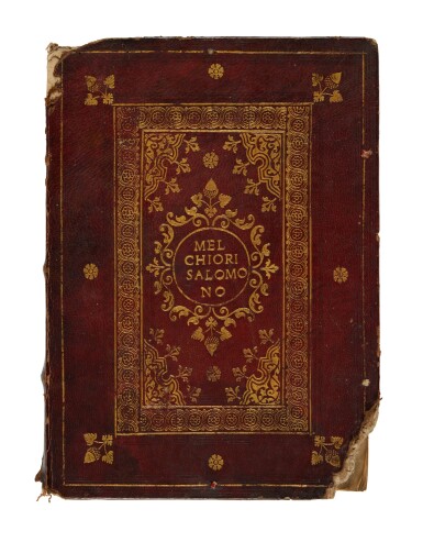 View full screen - View 1 of Lot 30. Dogale, Ducal commission from Lorenzo Priuli to Melchiorre Salamon, 1557, manuscript, Venetian red goatskin.