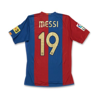 View full screen - View 1 of Lot 5. Lionel Messi FC Barcelona 2006 Match Worn Shirt | 1 Goal and 1 Assist | 8th Career La Liga Goal | Earliest Known Photomatched Messi Shirt | 12th Career Goal.