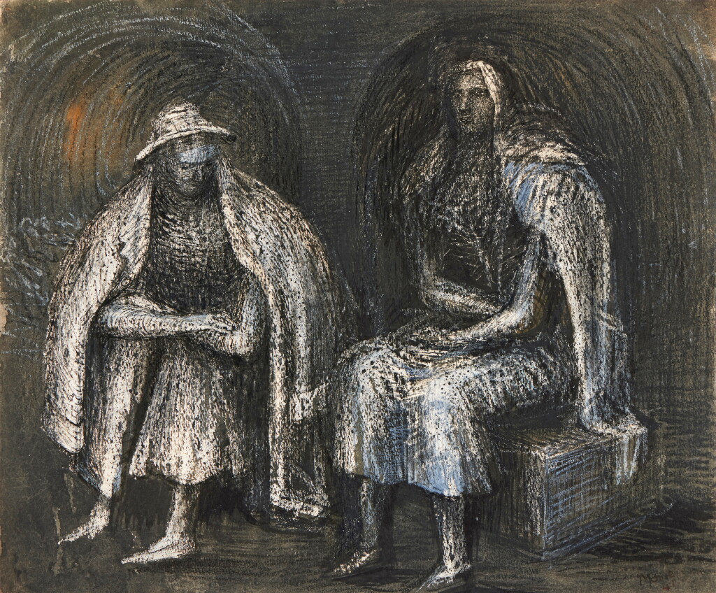 View full screen - View 1 of Lot 631. Seated Shelter Figures.