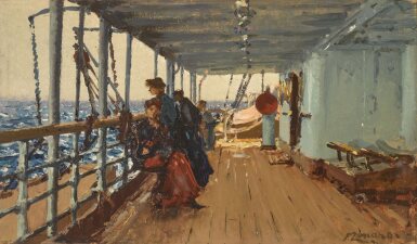 View full screen - View of Aboard the SS Bulgaria, en route to Constantinople.