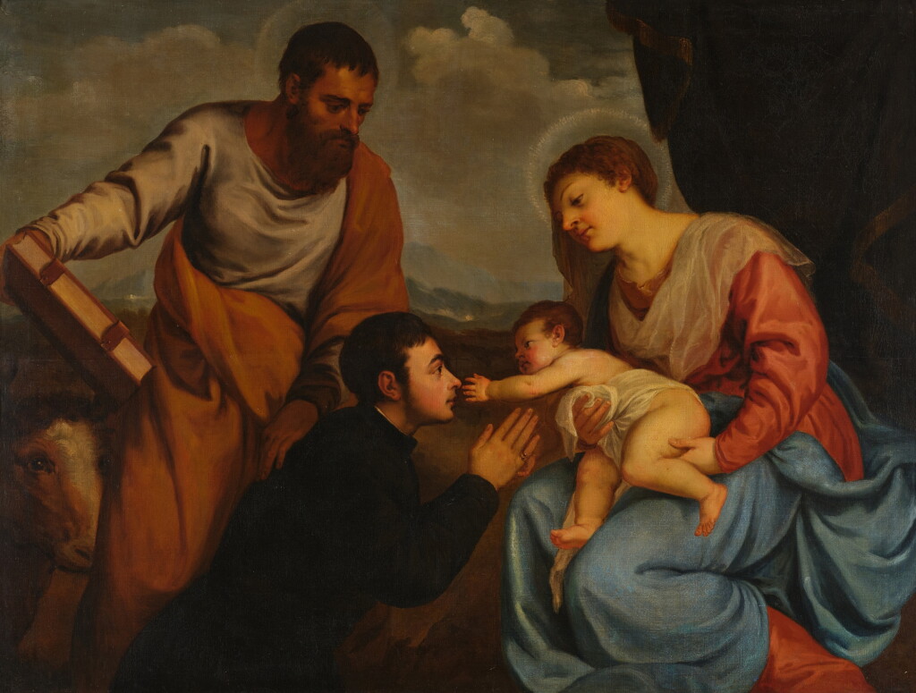 View full screen - View 1 of Lot 204. Madonna and Child with Saint Luke and a Donor.