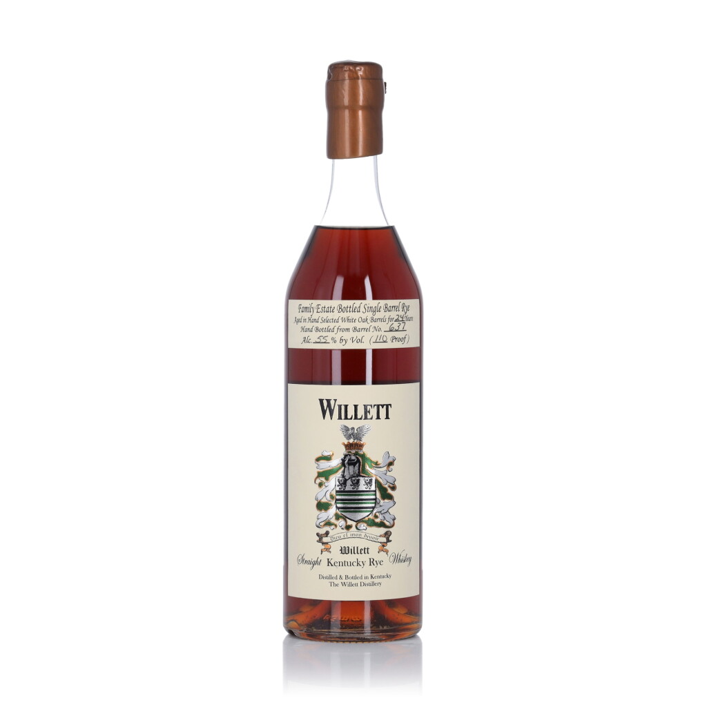 View full screen - View 1 of Lot 397. Willett Family Estate Single Barrel Rye 24 Year Old #637 110 Proof 1984 (1 BT 75cl).