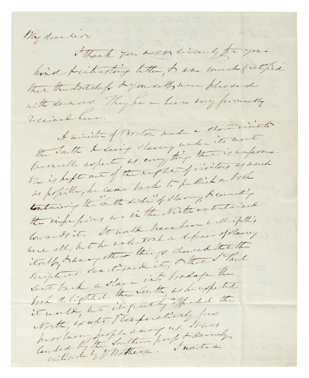 View full screen - View 1 of Lot 319. Abolitionism in America | A collection of four letters and pamphlets, 1840-89.