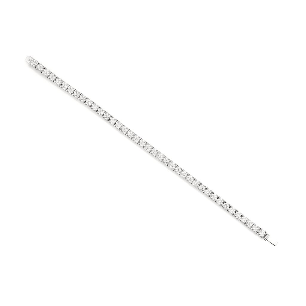 View full screen - View 1 of Lot 236. BRACELET DIAMANTS | DIAMOND BRACELET.