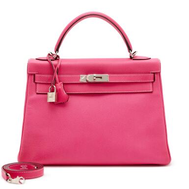 View full screen - View 1 of Lot 54. Limited Edition Rose Tyrien Epsom and Rubis Verso Candy Kelly 32 Retourne Palladium Hardware, 2011.