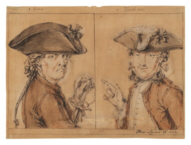 View full screen - View 1 of Lot 292. Caricatures of a French Man and a German.