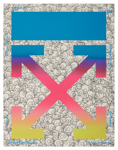 View full screen - View 1 of Lot 110. Memento Mori: Neon Color Off-White.