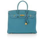 Blue Jean Birkin 35cm in Togo Leather with Gold Hardware, 2011