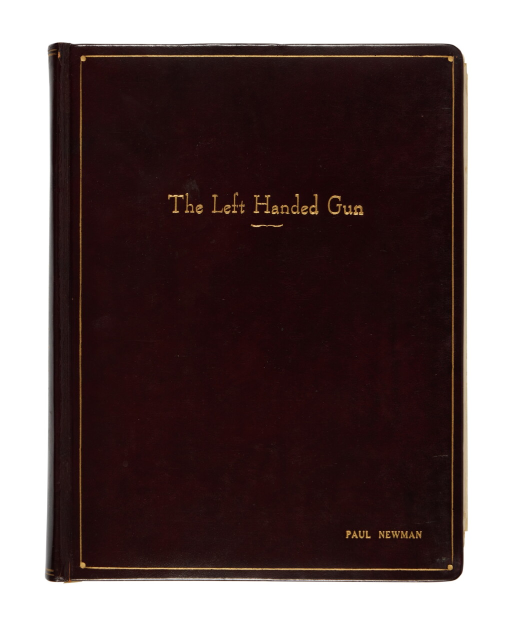 View full screen - View 1 of Lot 167. "The Left Handed Gun" | Bound presentation script incorporating photographic stills.