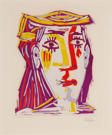 全萤幕检视 - 查看119Portrait de Jacqueline au chapeau de paille multicolore (B. 1074; Ba. 1283)的1