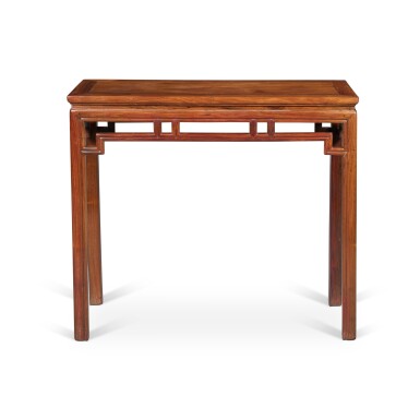 View full screen - View 1 of Lot 67. A 'huanghuali' corner leg side table (Tiaozhuo), Qing dynasty, 18th century.