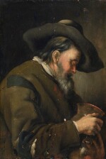 Sleeping man with an earthenware jug