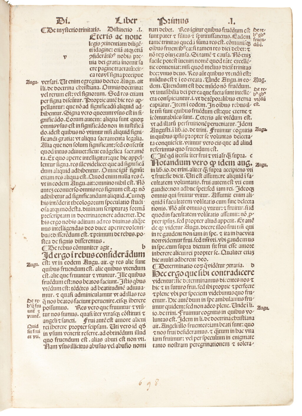 View full screen - View 1 of Lot 144. Petrus Lombardus, Sententiae, Venice, 1489, old vellum.