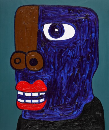 View full screen - View 1 of Lot 108. Blue Face III.