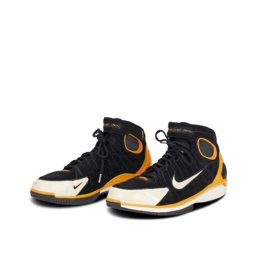 View full screen - View 1 of Lot 709. Kobe Bryant Game Worn Nike Air Zoom Huarache 2K4 | Size 14 .