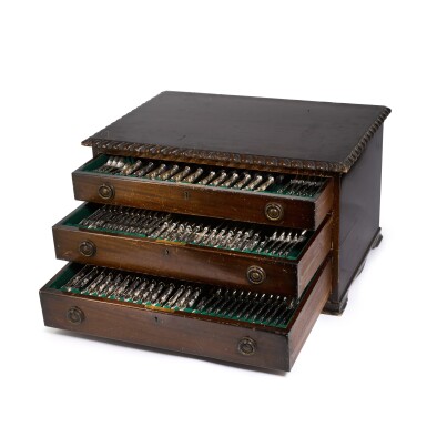 View full screen - View 1 of Lot 137. A silver flatware service for twelve in Bright Vine pattern, the majority by D & J Welby, London 1961 - 1964.