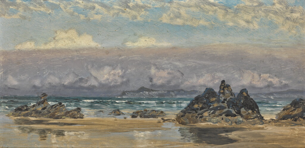 View full screen - View 1 of Lot 3. JOHN BRETT, A.R.A. | NEWQUAY, CORNWALL.