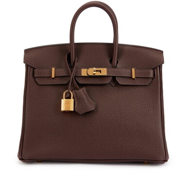 View full screen - View 1 of Lot 3086. Chocolat Togo Birkin 25 Gold Hardware, 2019.