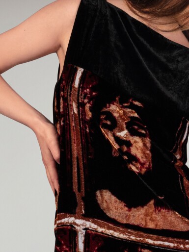 View full screen - View 1 of Lot 23. Slightly Flared Dress, from the “La Culture Noire et Sa Force” collection, Autumn-Winter 1997.