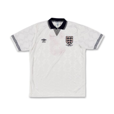 View full screen - View 1 of Lot 56. Stuart Pearce England 1990 FIFA World Cup Semifinal Match Worn Shirt .