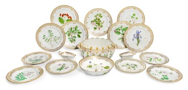 View full screen - View 1 of Lot 229. A Royal Copenhagen `Flora Danica` part service, 20th century.