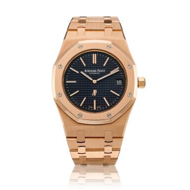 View full screen - View 1 of Lot 2048. Royal Oak, Reference 15202OR.OO.1240OR.01 | A pink gold bracelet watch with date, Circa 2012 | 愛彼 | 皇家橡樹系列 型號15202OR.OO.1240OR.01 | 粉紅金鏈帶腕錶,備日期顯示,約2012年製 .