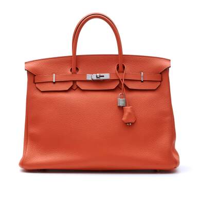 View full screen - View 1 of Lot 313. Feu Birkin 40cm in Taurillion Clemence Leather with Palladium Hardware, 2014.