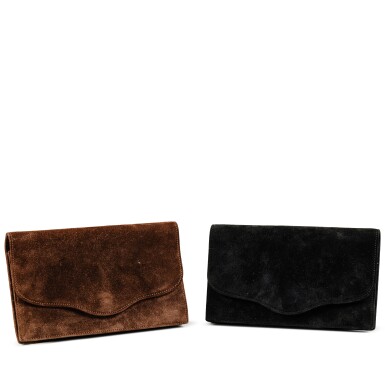 View full screen - View 1 of Lot 344. Deux Pochettes en Cuir de Veau Retourné .