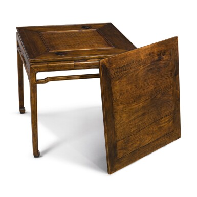 View full screen - View 1 of Lot 148. A 'huanghuali' and mixed-hardwood square games table, Late Qing dynasty / early 20th century.