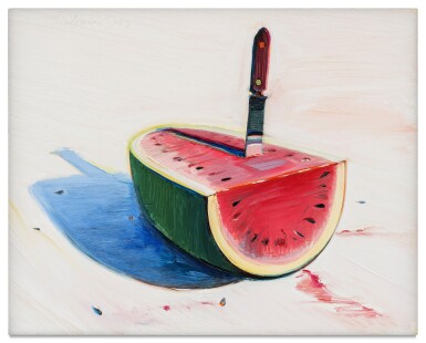 View full screen - View 1 of Lot 122. Watermelon & Knife.