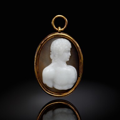 View full screen - View 1 of Lot 49. Cameo with Antinous.