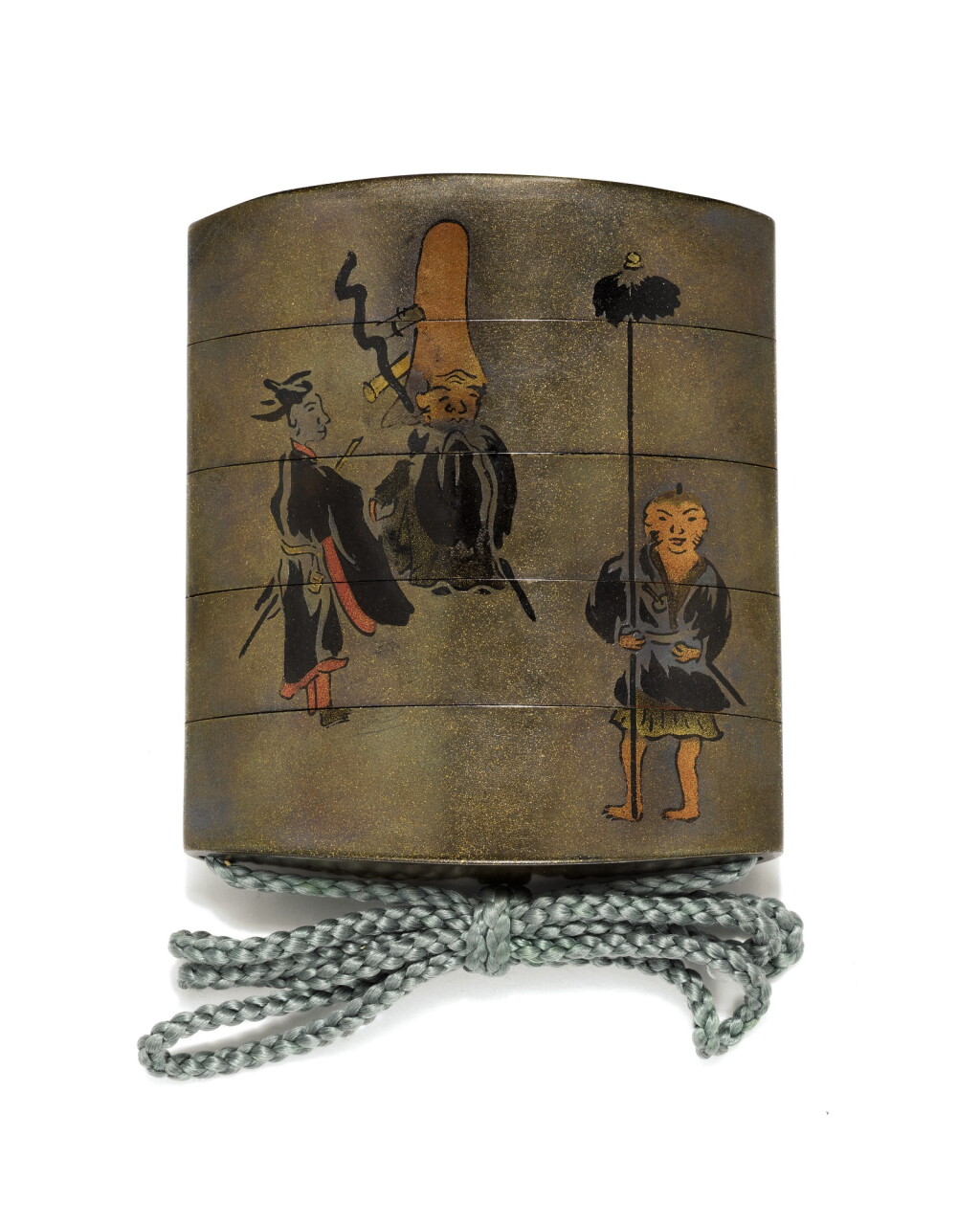 View full screen - View 1 of Lot 92. A FOUR-CASE INRO, SIGNED YOYUSAI | MEIJI PERIOD, LATE 19TH CENTURY.