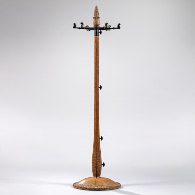 View full screen - View 1 of Lot 11. A Unique Expandable Coat Rack from Armand-Albert Rateau's Residence, Paris.