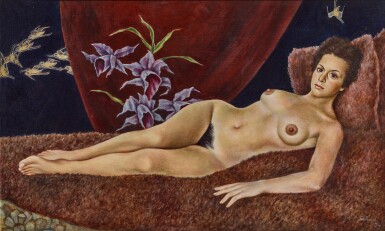 View full screen - View 1 of Lot 35. Liegender Akt (Reclining Nude) .